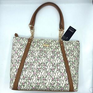 Jones New York Signature JNY Lisa Satchel Shoulder Bag Flower Print